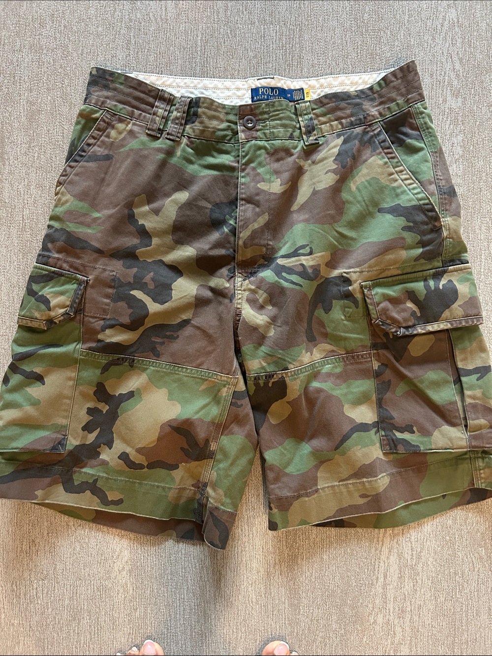 Polo by Ralph Lauren Woodland Camo Cargo Shorts - Green/Brown